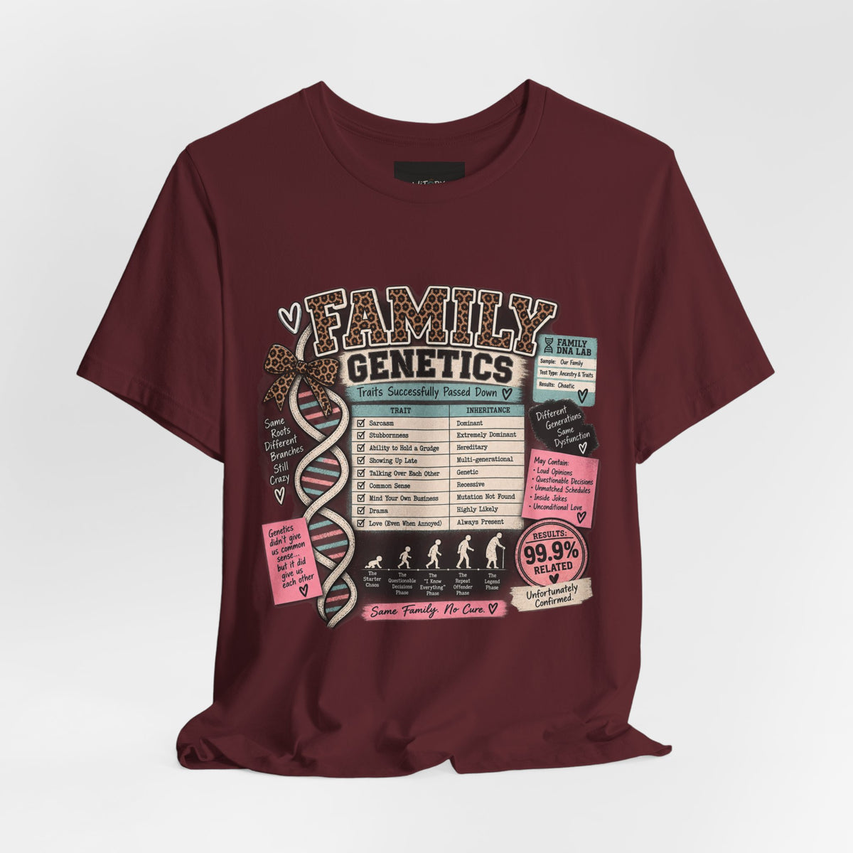 Family Genetics | Traits Successfully Passed Down Funny Family T-Shirt