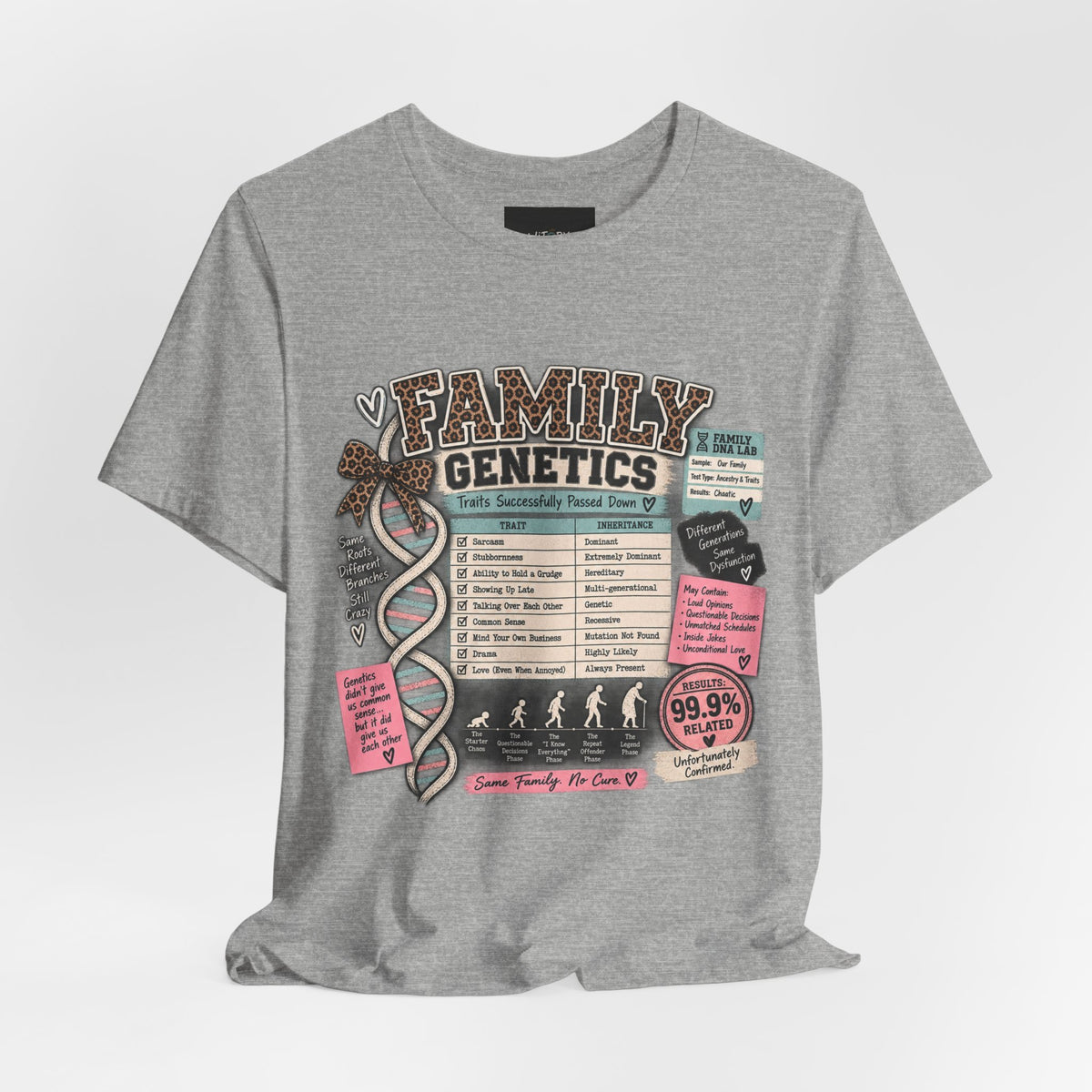 Family Genetics | Traits Successfully Passed Down Funny Family T-Shirt