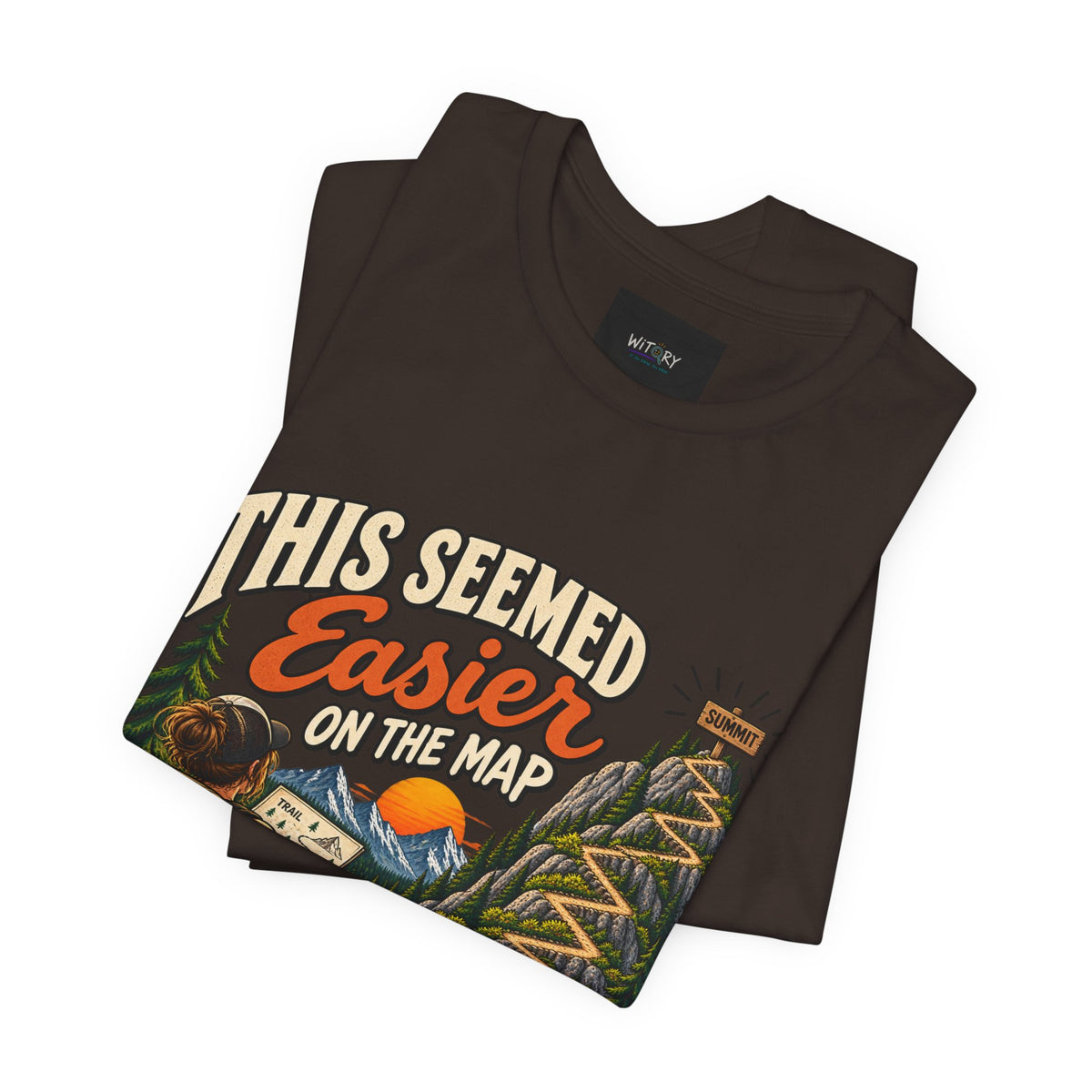 This Seemed Easier on the Map | Funny Hiking T-Shirt