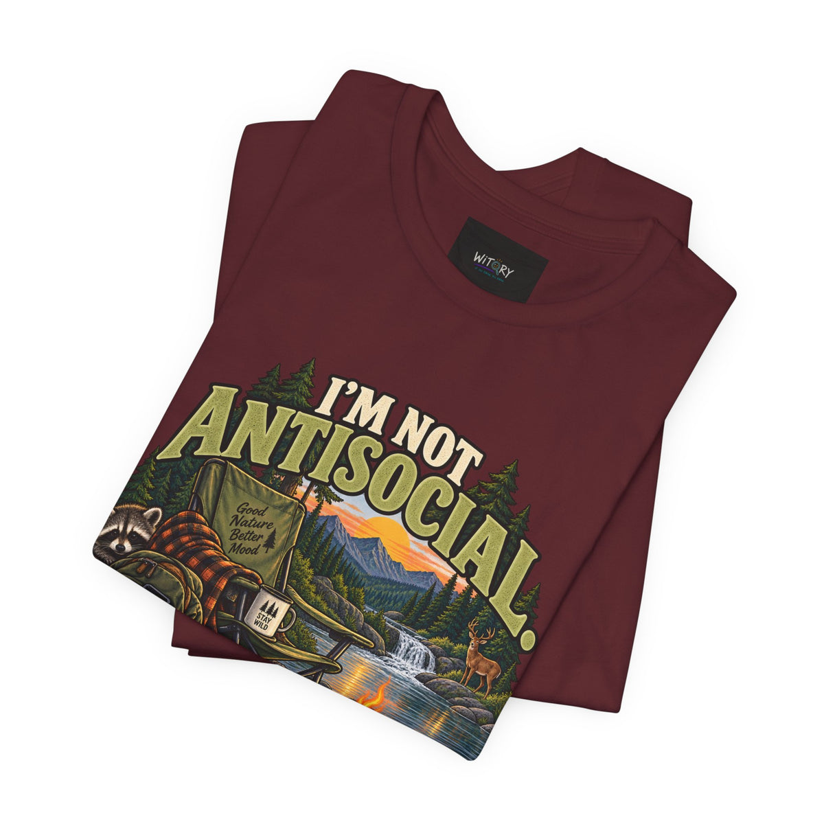 I’m Not Antisocial I’m Selectively Outdoors | Funny Nature T-Shirt