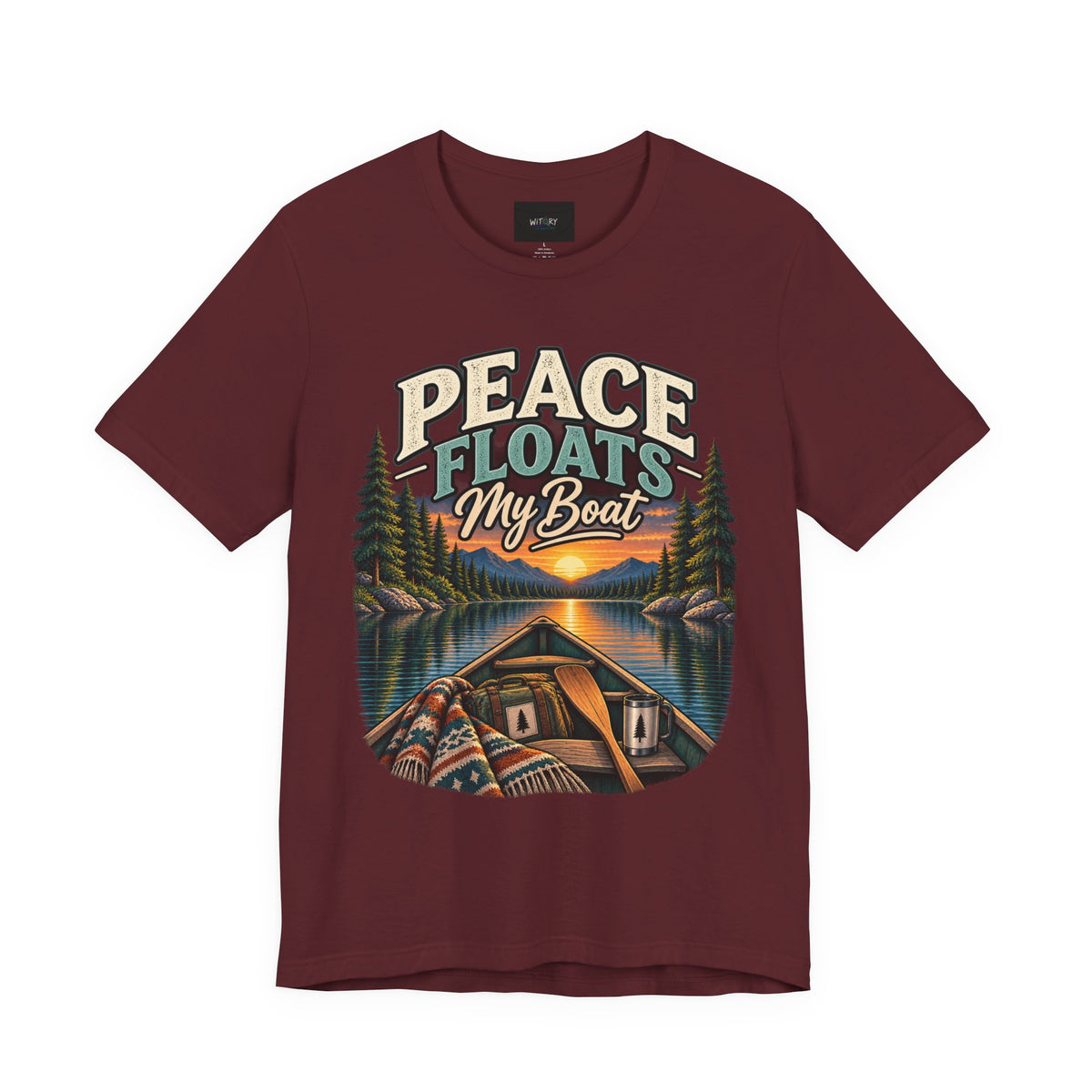 Peace Floats My Boat | Funny Canoe & Outdoor T-Shirt