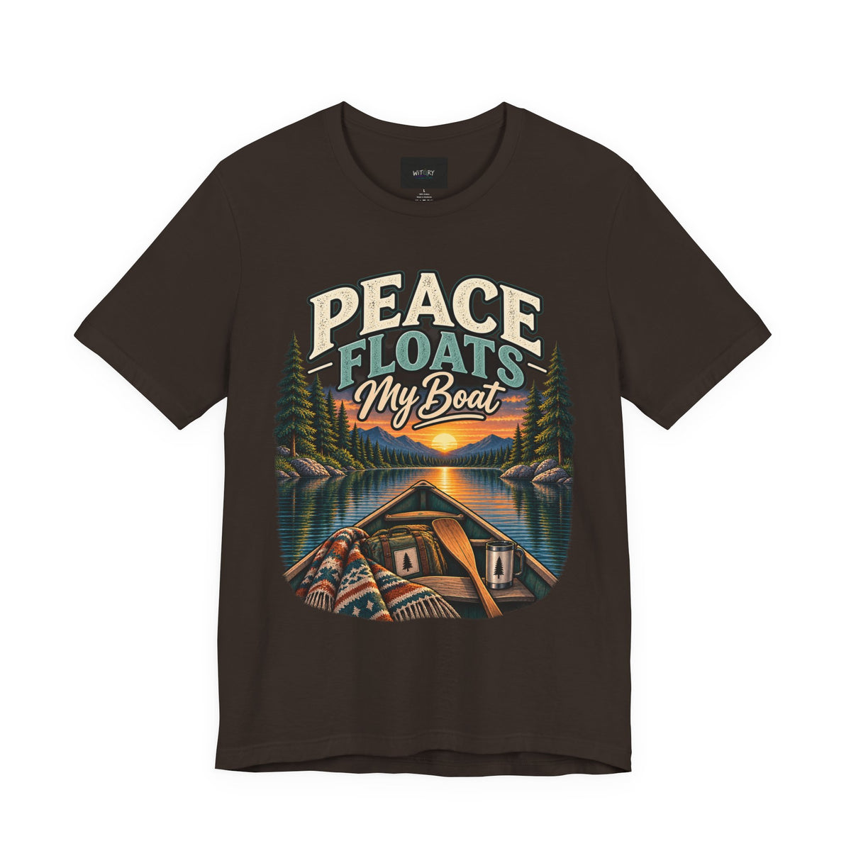 Peace Floats My Boat | Funny Canoe & Outdoor T-Shirt