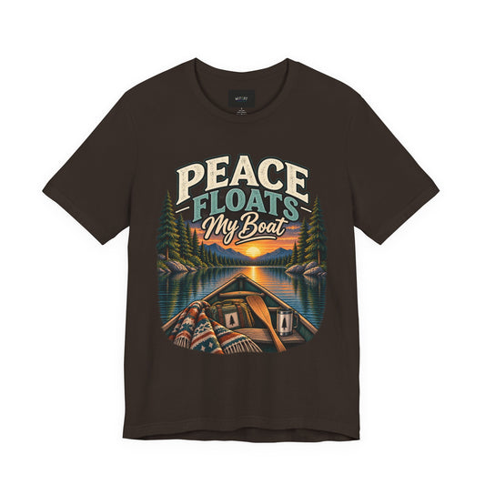 Peace Floats My Boat | Funny Canoe & Outdoor T-Shirt