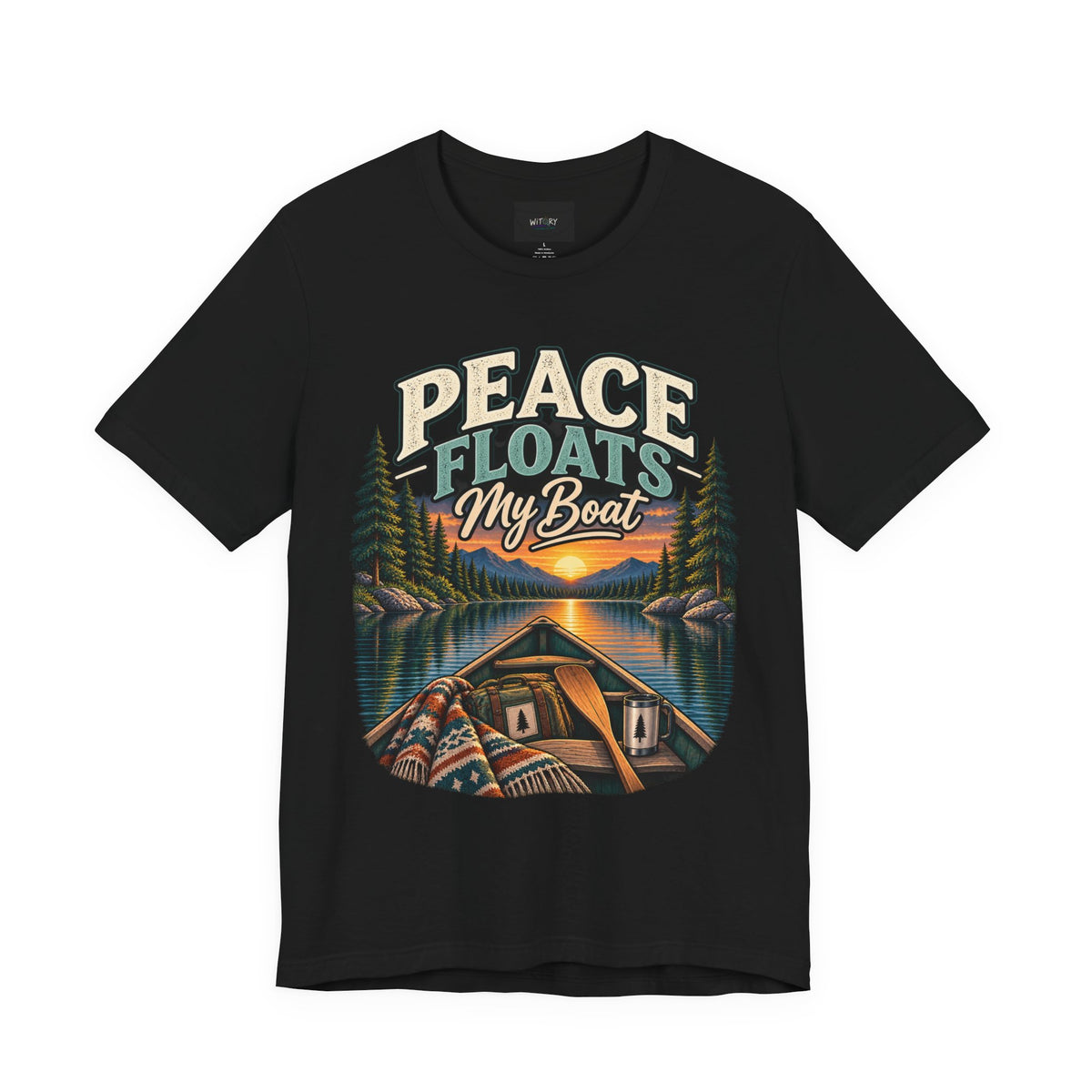 Peace Floats My Boat | Funny Canoe & Outdoor T-Shirt