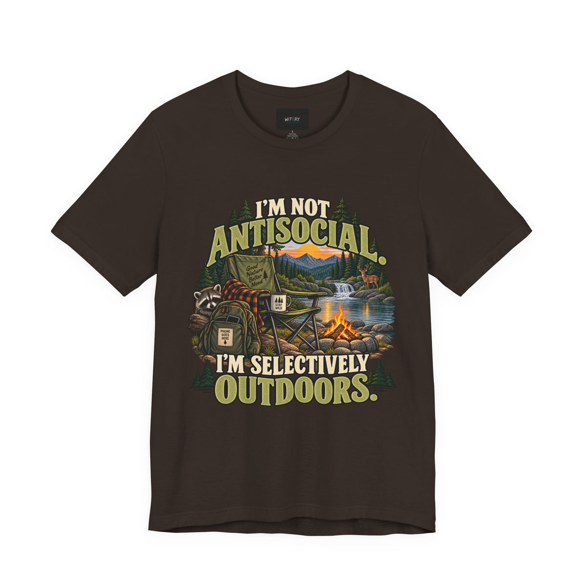 I’m Not Antisocial I’m Selectively Outdoors | Funny Nature T-Shirt