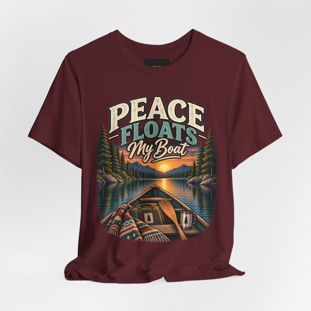 Peace Floats My Boat | Funny Canoe & Outdoor T-Shirt