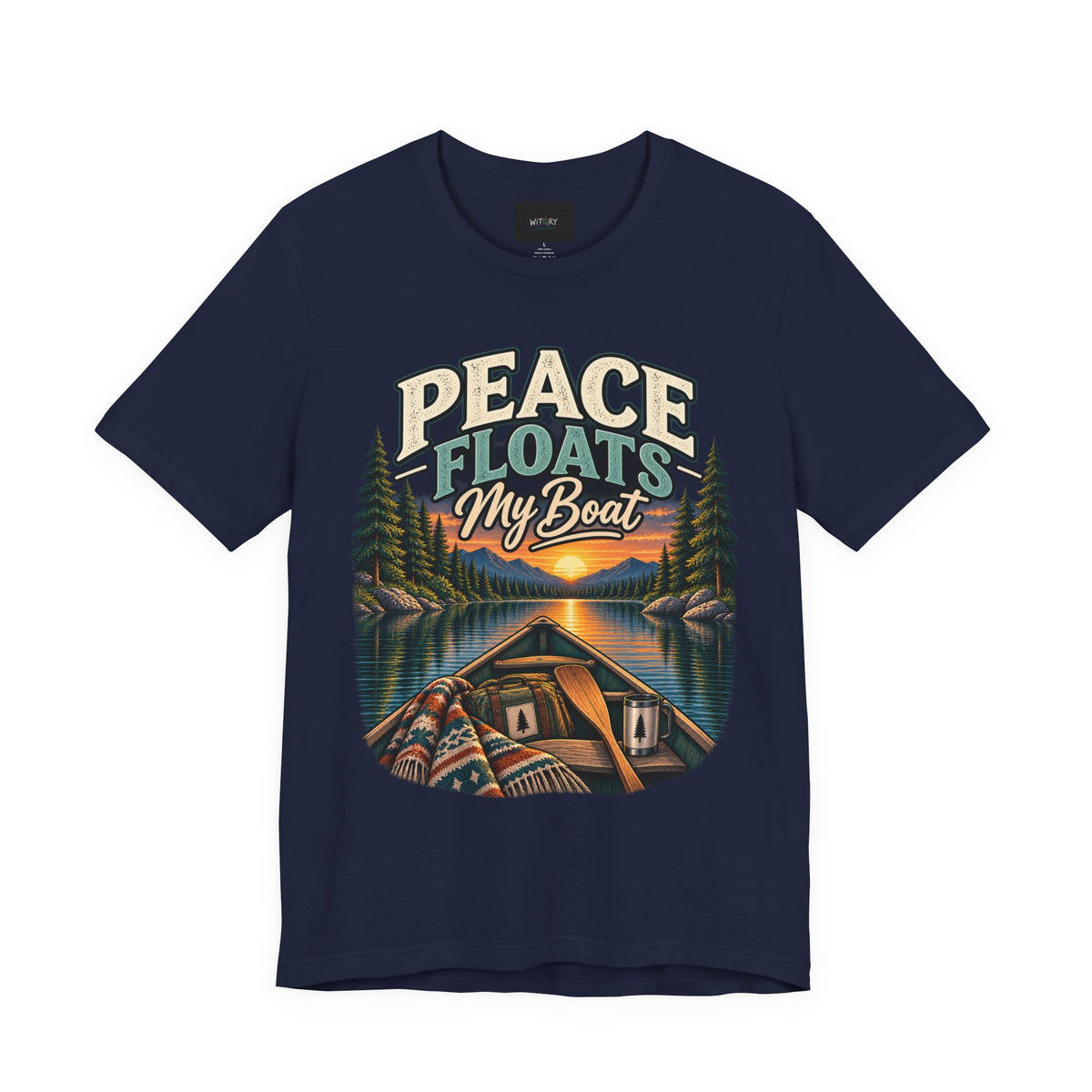 Peace Floats My Boat | Funny Canoe & Outdoor T-Shirt