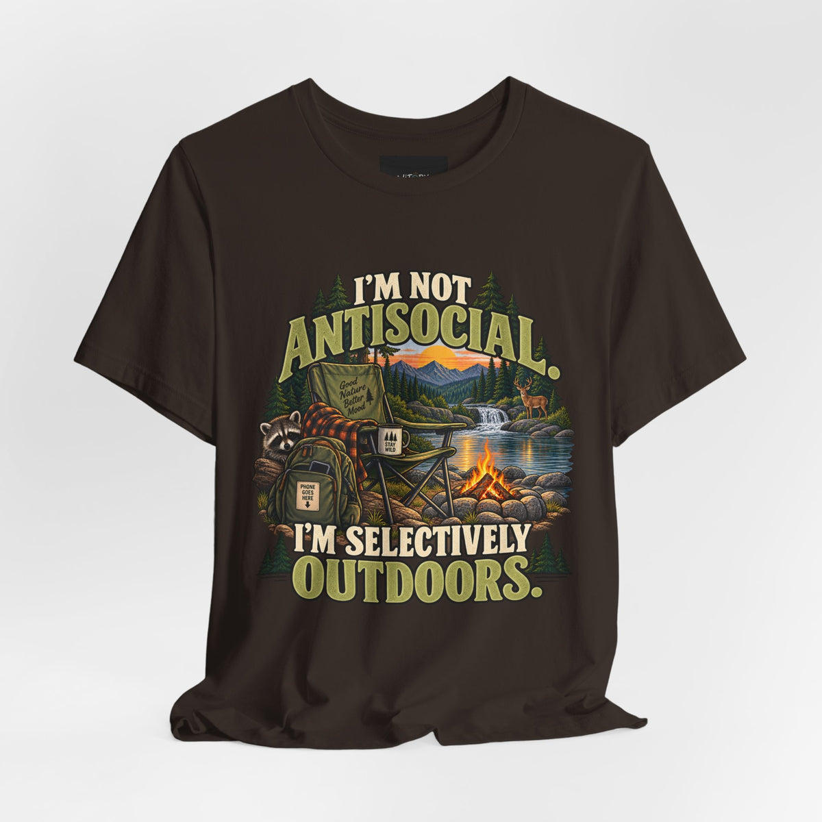 I’m Not Antisocial I’m Selectively Outdoors | Funny Nature T-Shirt