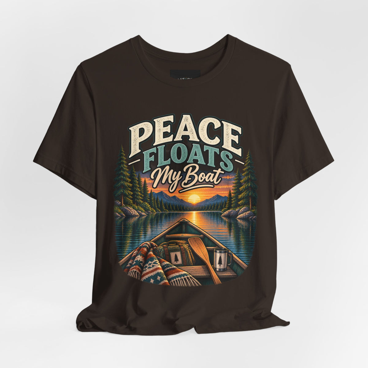 Peace Floats My Boat | Funny Canoe & Outdoor T-Shirt