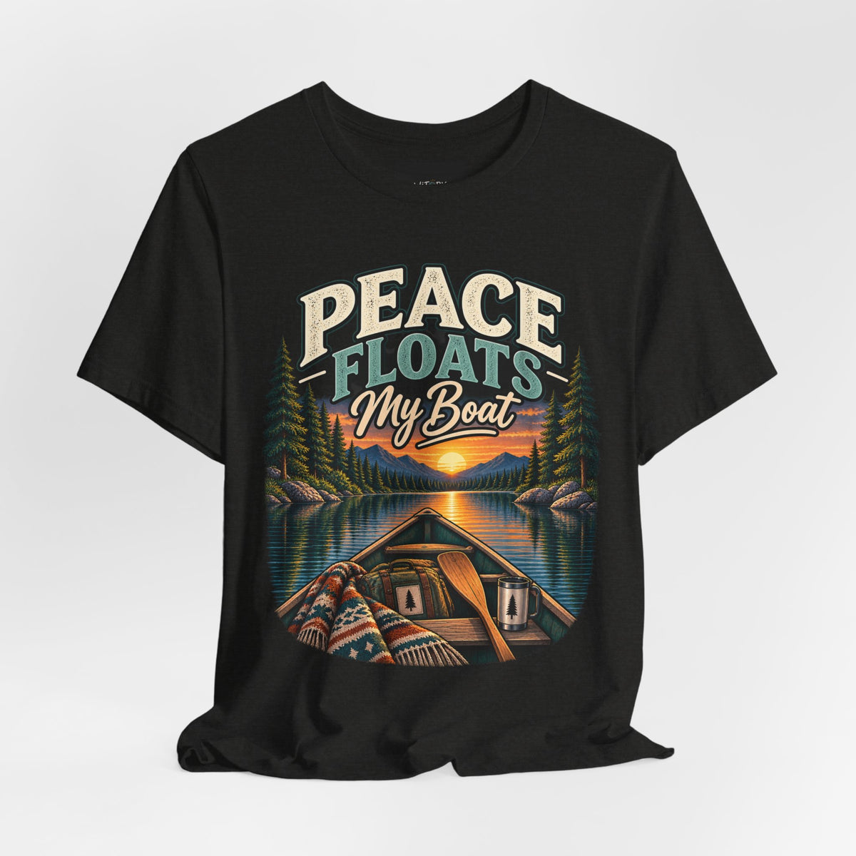 Peace Floats My Boat | Funny Canoe & Outdoor T-Shirt