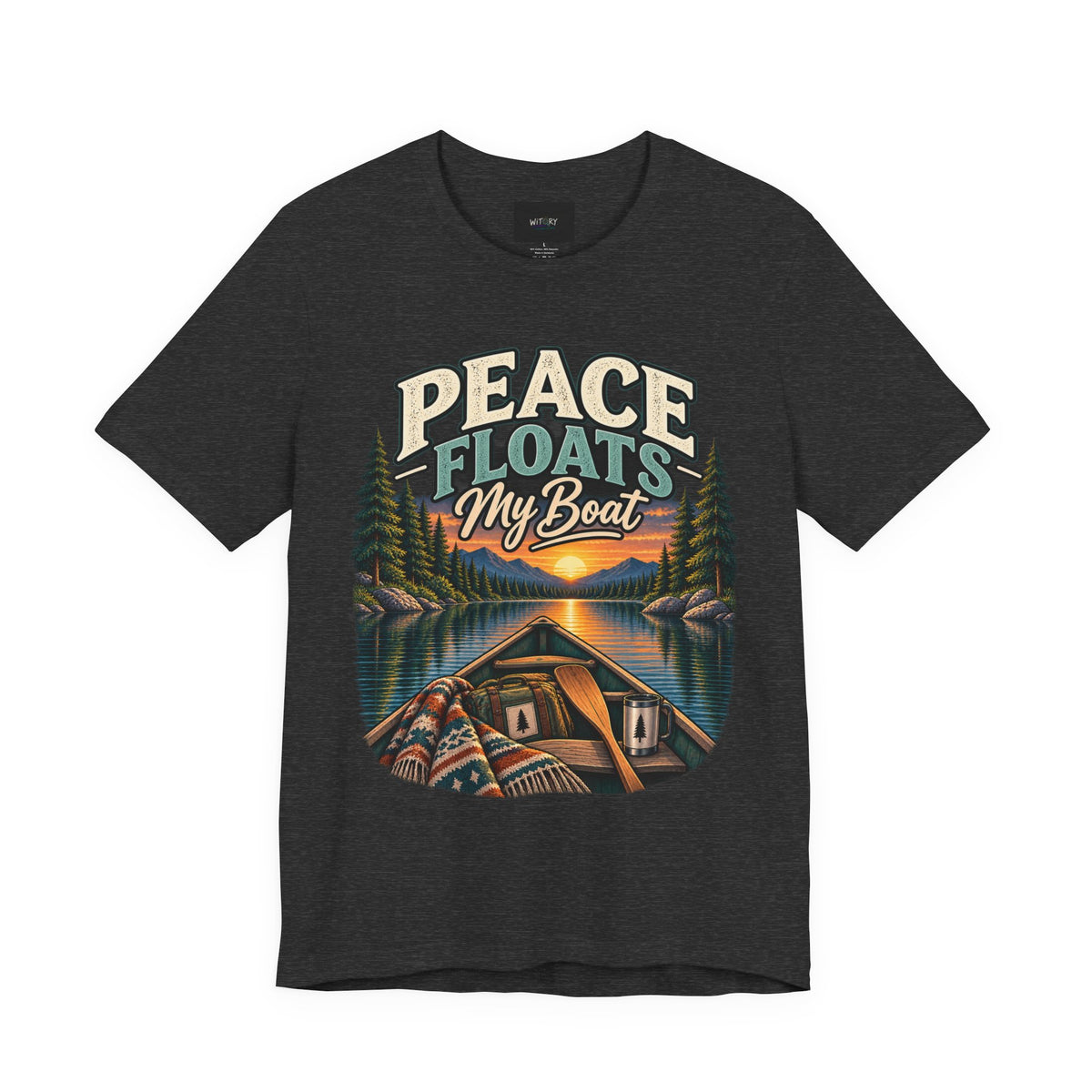 Peace Floats My Boat | Funny Canoe & Outdoor T-Shirt