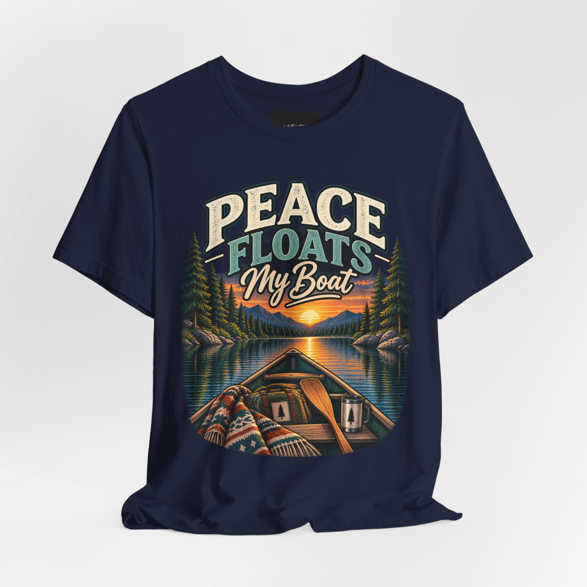 Peace Floats My Boat | Funny Canoe & Outdoor T-Shirt